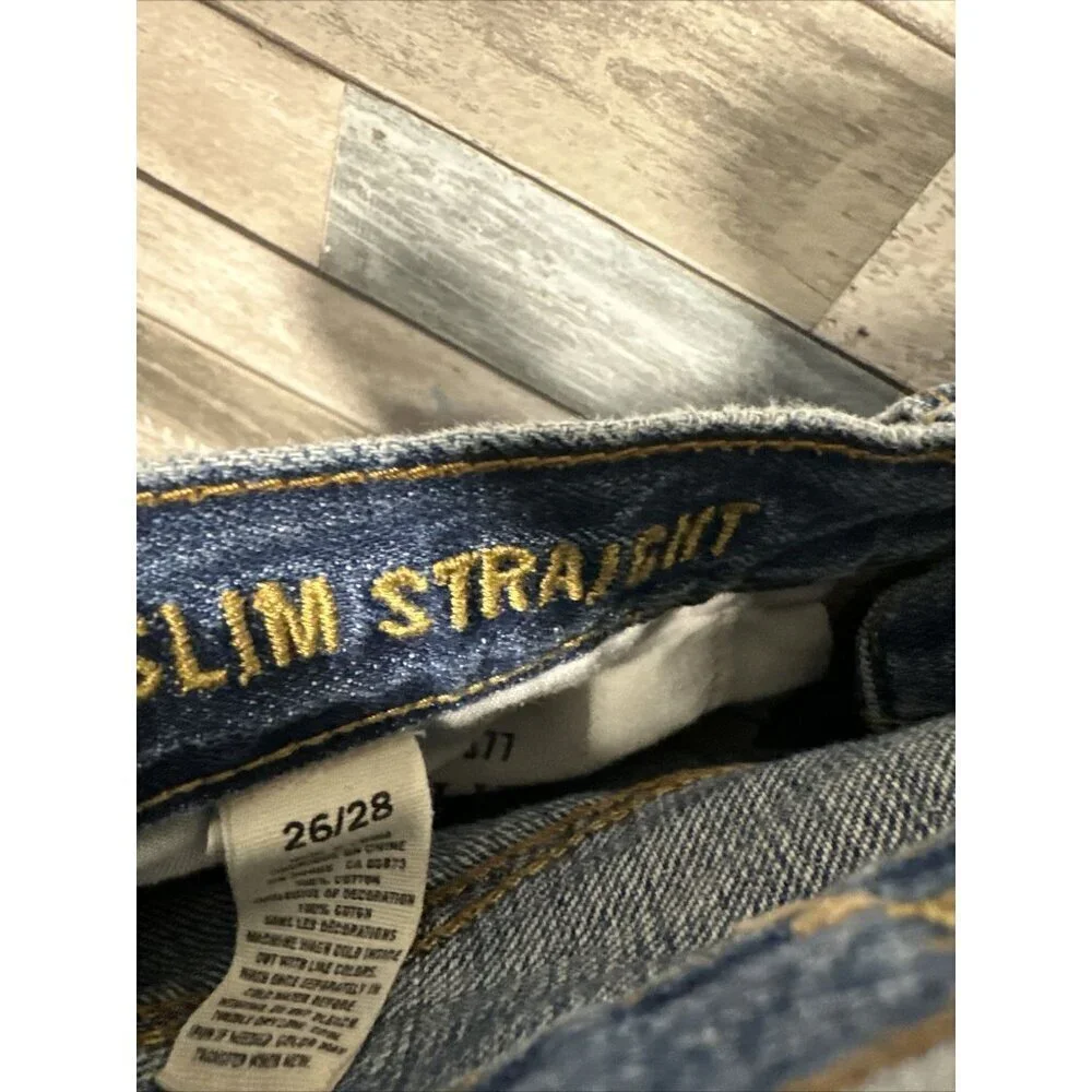 Men’s American Eagle Denim Jeans Medium Wash Slim Straight Size 26x28